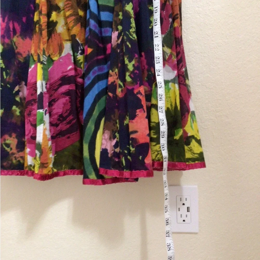 Colorful flare skirt made in India - Picture 4 of 5